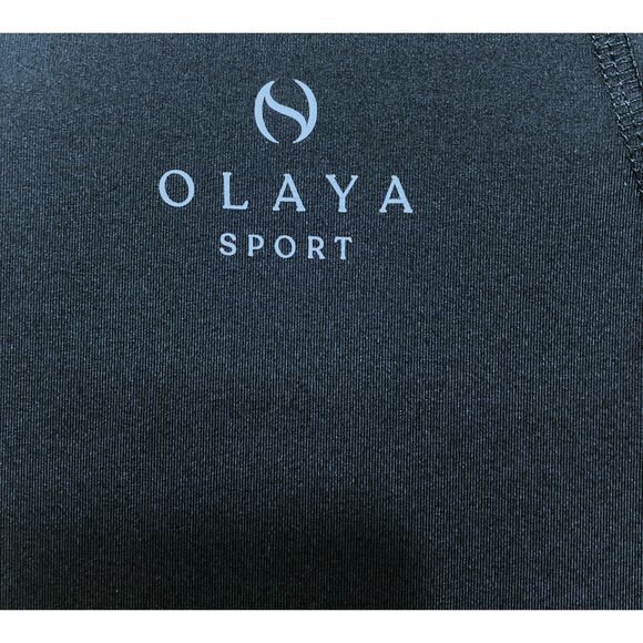 Olaya Sport Billy Jacket L Zip Front Thumb Holes Moisture Wicking Black - Picture 7 of 15